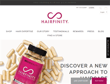 Tablet Screenshot of hairfinity.com